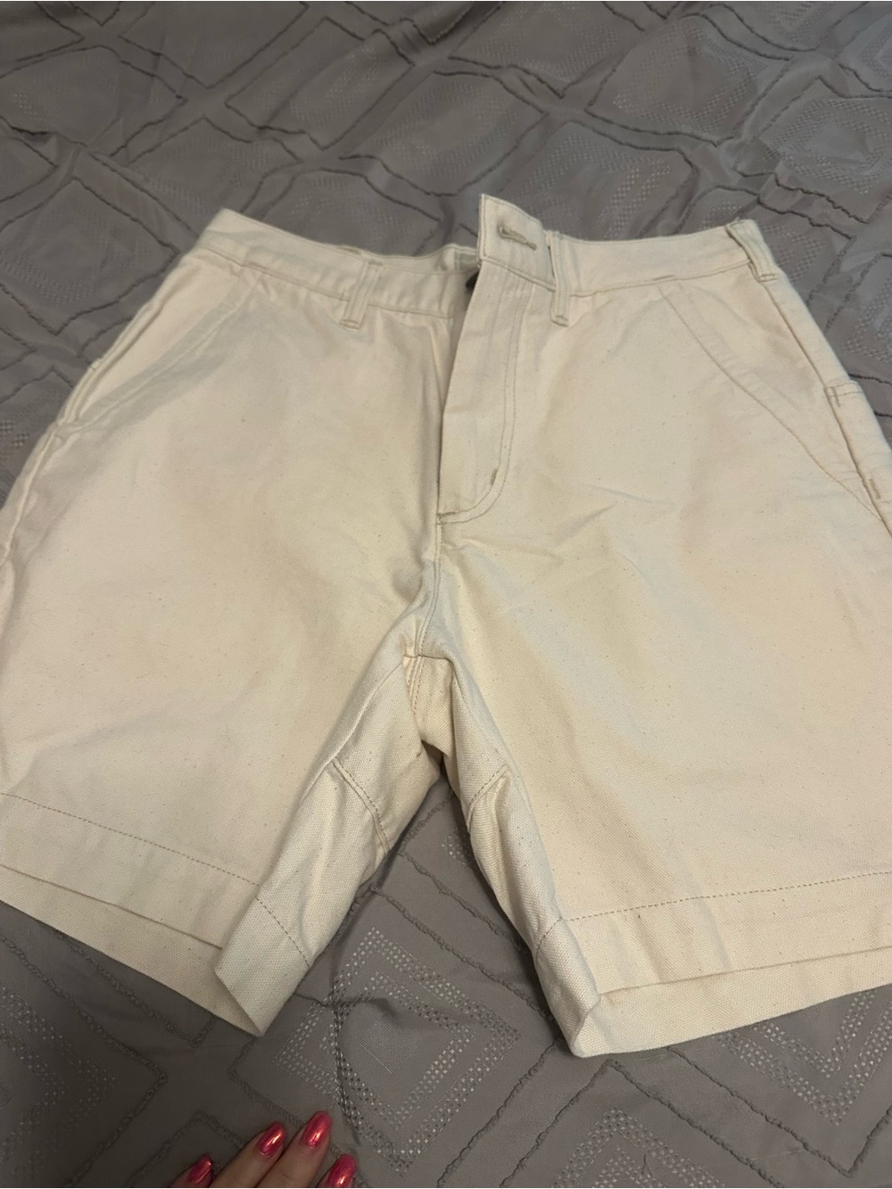 Patagonia Cream Flat-Front Women's Shorts